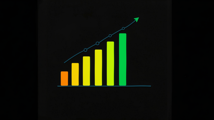Um gráfico mostrando o crescimento de score ao longo do tempo.